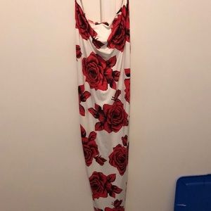 Floral fitted long dress